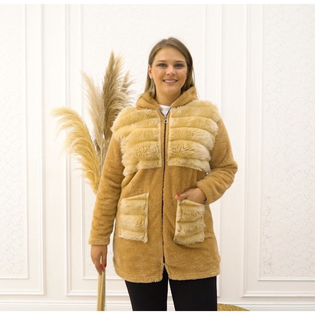 Hanorac Dama Cocolino cu blanita Bej Hanorac Dama Cocolino cu blanita Bej (5XL)