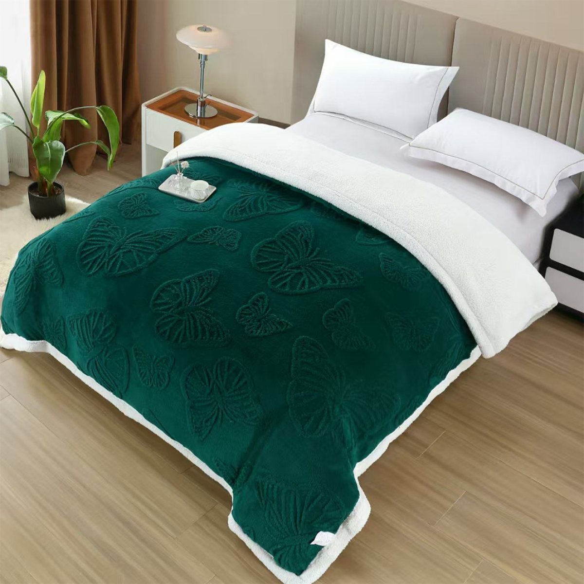 Patura Cocolino cu Blanita Fluturi Verde