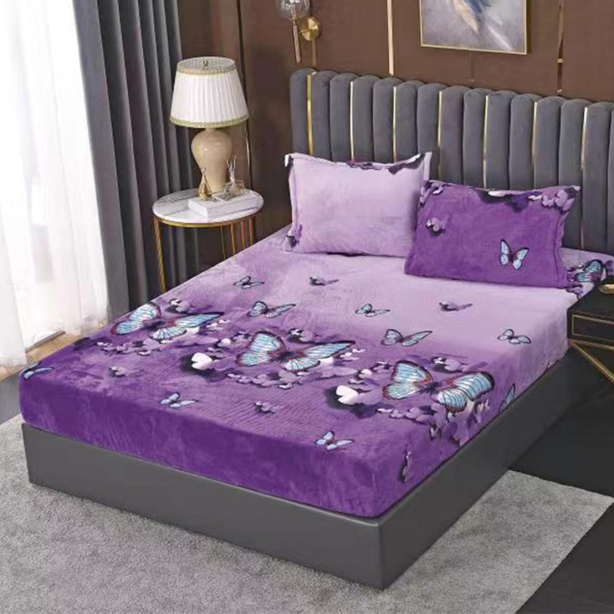 Husa de pat cocolino 180X200 + 2 fete perna Maddy