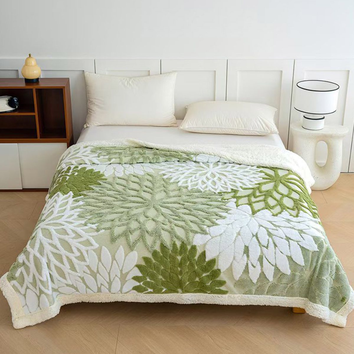 Patura Cocolino cu Blanita Mandala Verde Olive
